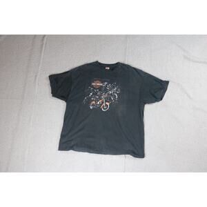 Harley Davidson Mens 2XL Faded Black T-Shirt Copper Canyon Butte MT